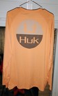NWT Men's Huk Fishing Shirt Long Sleeve Orange Logo Size Large MSRP $40 — photo 7