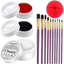 Clown Makeup Setwhite Black Red Clown Face Paintprofessional Sfx Makeup Kitspeci