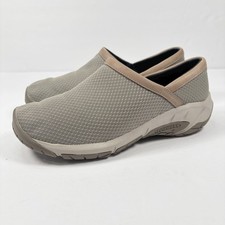 Merrell Womens 7 Encore Q2 Breeze Aluminum Tan Mesh Slip On Clogs Comfort Travel