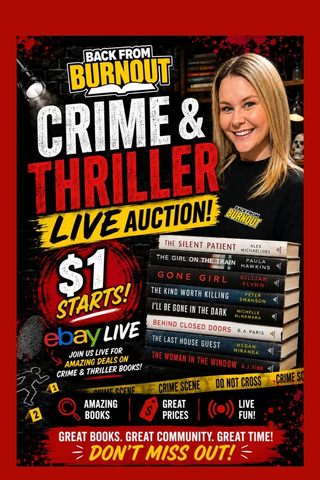 CRIME & THRILLER FICTION BOOKS | $1 STARTS | LIVE CLEAROUT