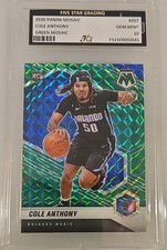 Panini 2020-21 Mosaic Cole Anthony #207 Green Mosaic Prizm Rookie Orlando Magic