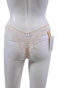 Lise Charmel  Womens Embroidered High Cut Thong Panties Light Pink Size 14