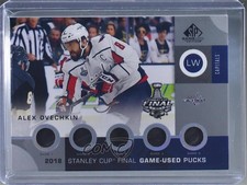 2020 SP Game Used Stanley Cup Final Series Pucks Achievements Alex Ovechkin 07ss