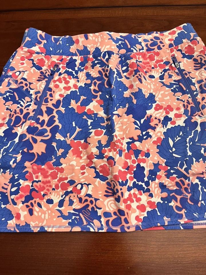 Pantalón corto T by Talbots LP estampado floral en coral azul Foto 2 de 3