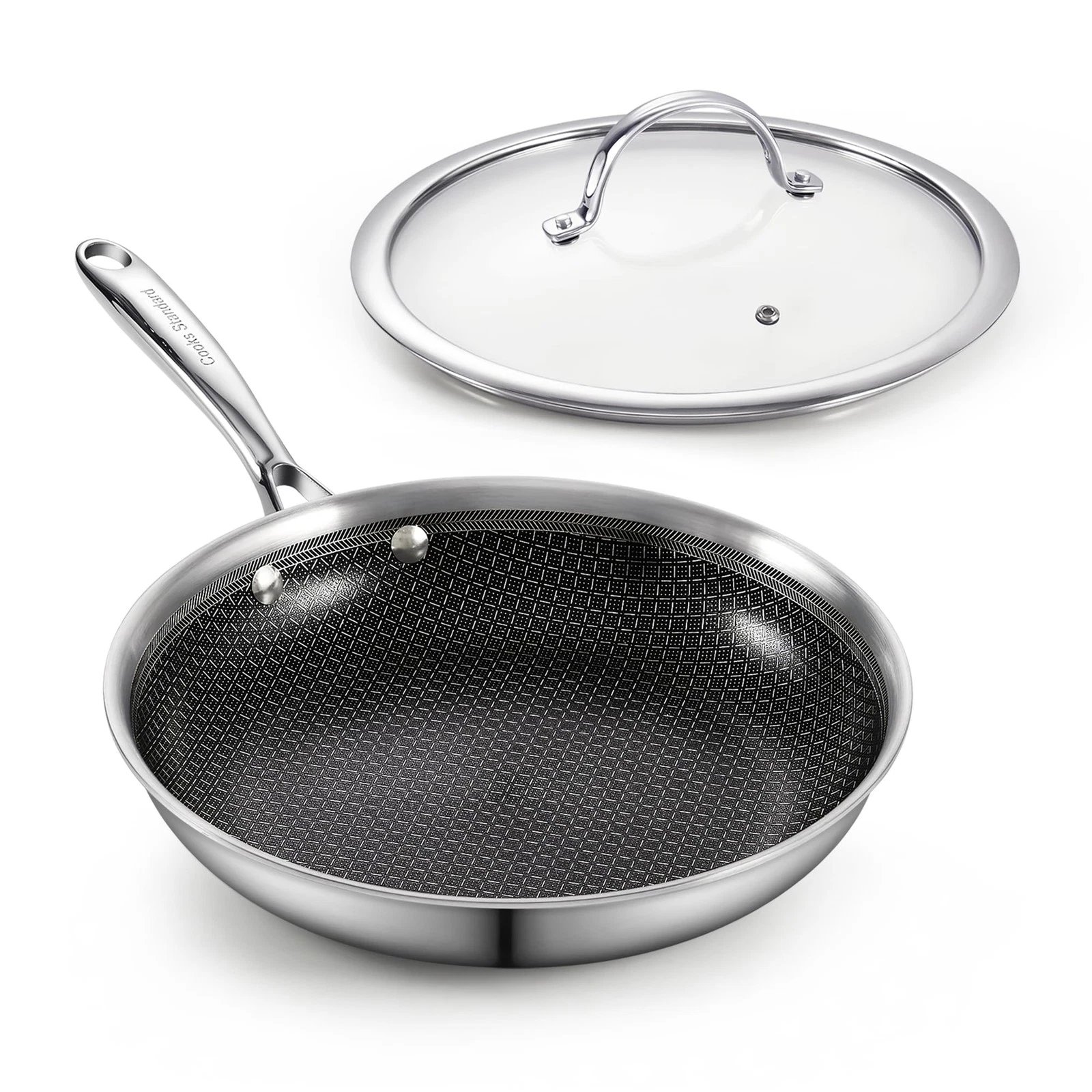 Hybrid Nonstick Frying Pan, 8-Inch Skillet, Multi-Ply Clad Stainless Steel Fr...