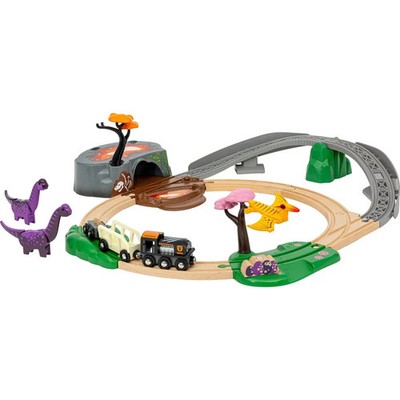 BRIO World   36094 Dinosaurier Abenteuer-Set | Zugset für Kinder ab 3 Jahr