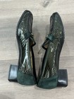 Brunate Made in Italy Loafers Shoes Moccasin Gold Tone Green Small Heel 39 — photo 8