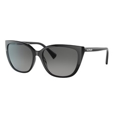 Ralph Lauren RA 5274 5001T3 Shiny Black Plastic Sunglasses Grey Polarized Lens