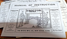 REPRINT LG MYSTO 1915 PART 11 CATALOGUE A.C. GILBERT ERECTOR SET MANUAL
