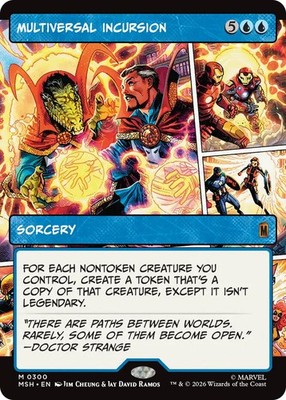 Multiversal Incursion - Foil - Borderless NM-Mint Marvel Super Heroes MTG
