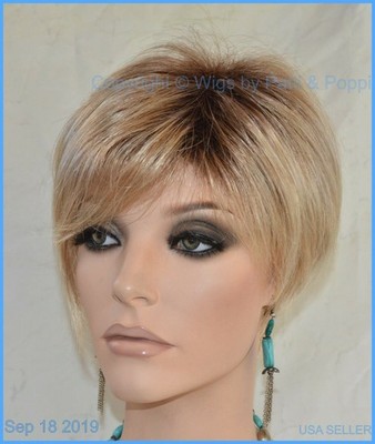 CUTE SHORT WIG *CLR 27T613S8 ROOTED BLOND LIGHTWEIGHT FOR CANCER PATIENTS NIB