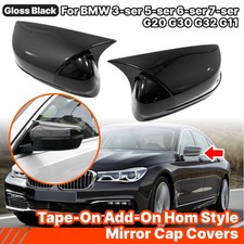 Schwarz Glanz Spiegelkappen Außenspiegel für BMW 3er G20 5er G30 G31 7er G11 G12