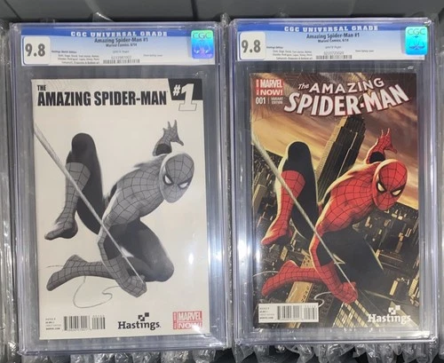 Amazing Spider-man #1 2014 cgc 9.8 Hastings Variant + Sketch Edition  Lot