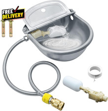 Automatic Animal Drinking Water Bowl 304 Stainless Steel Waterer for Dog Horse..