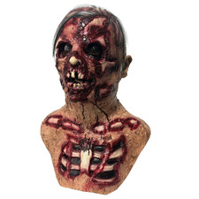 Halloween Scary Zombie Mask Creepy Latex Monster Head for Adult Costume Party