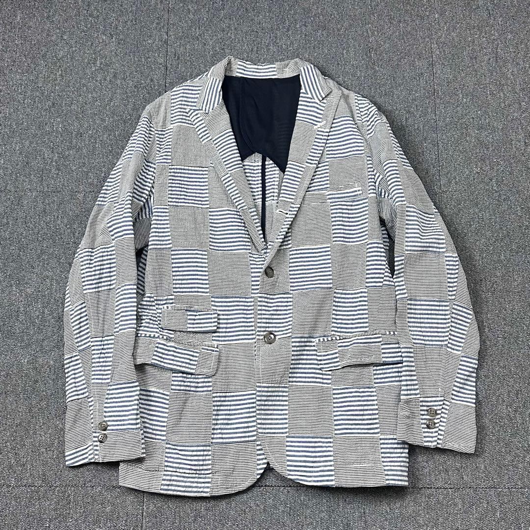 BEAMS PLUS Patchwork Tailored Jacket Men's L Seer… - image 5