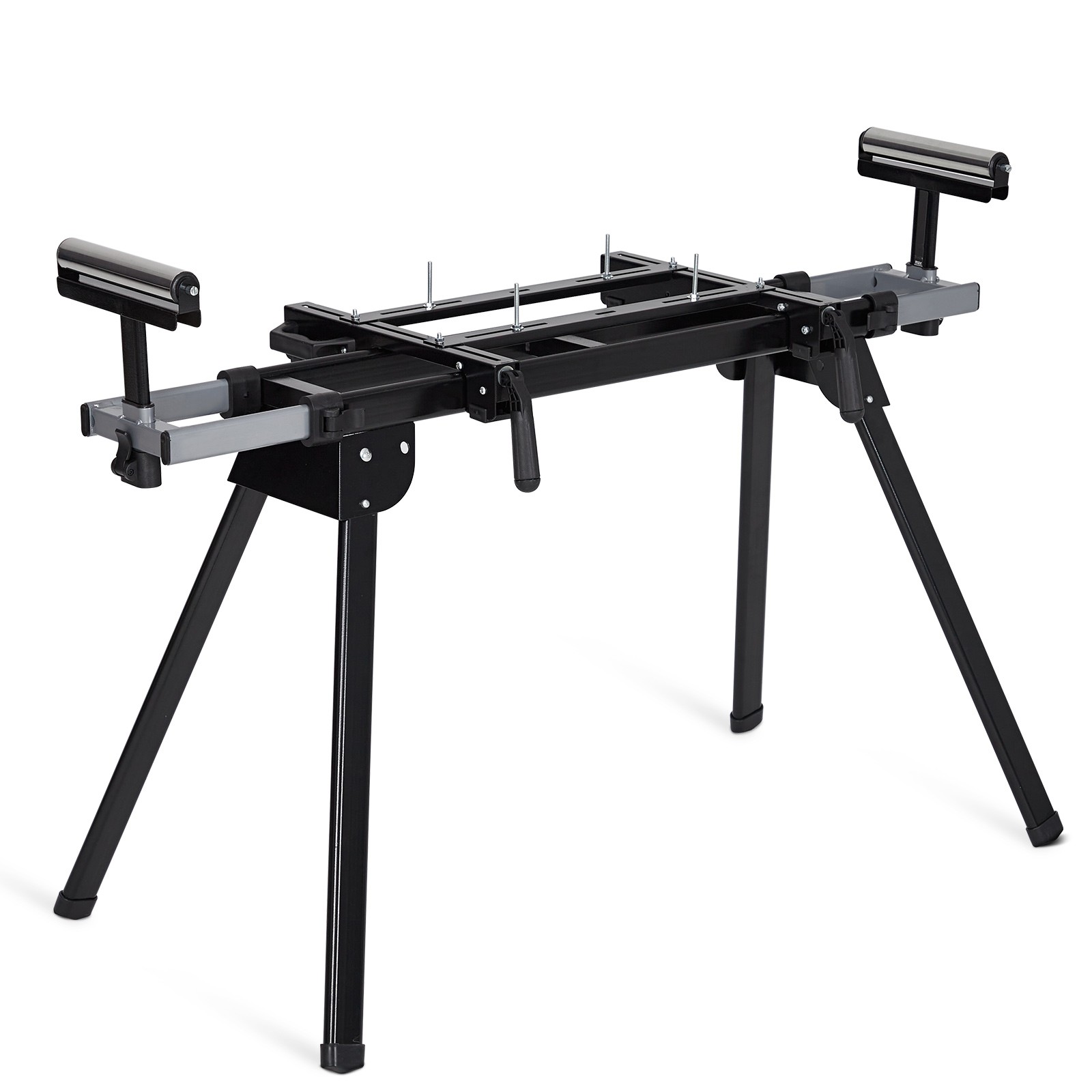 Metal table saw stand, Universal Saw Stand Adjustable top width Foldable black