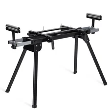 Metal table saw stand, Universal Saw Stand Adjustable top width Foldable black