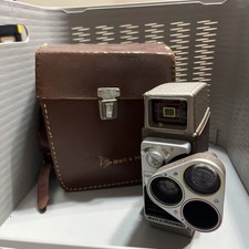Vintage Bell and Howell Electric Eye 8mm Movie Camera - 3 Lens Turret w/ bag