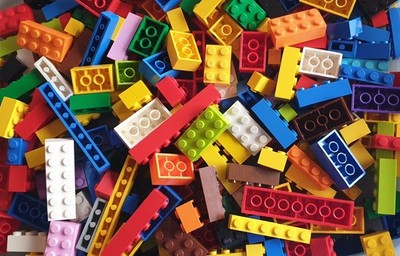 100x LEGO  Nur Hohe Basis Basic Grundbausteine Konvolut bunt gemischt