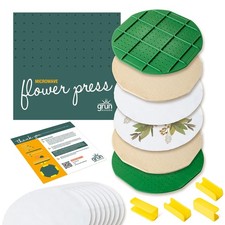 GSM Brands Microwave Flower Press Kit for Drying Leaf, Plant, and Flowers 10 In