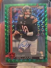 Caleb Williams 2025 Topps Chrome Green Geometric Refractor Auto #80/99 Bears
