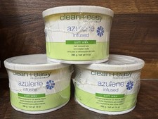 Clean  Easy Azulene Infused SOFT WAX Professional Wax. 14oz. LOT 3 . READ       