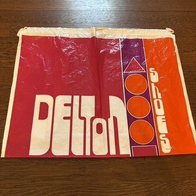 Delton Shoes 1970s Vintage Plastic Shopping Bag Advertising 