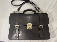 C. C. FILSON VTG Thick Brown Bridle Leather Briefcase Made In USA Rare And EUC!