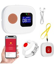 WiFi Caregiver Alarm Call System APP Panic Button Bracelet Linked to Phone Alert