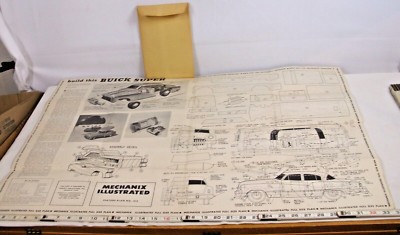 BUILD THIS BUICK SUPER MECHANIX ILLUSTRATED MODEL PLANES STILL IN PACKAGE 1940s