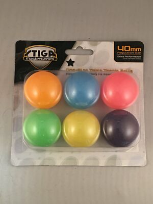 Stiga One Star Table Tennis Balls Ping Pong 6 Pack 40mm Regulation Size Extra