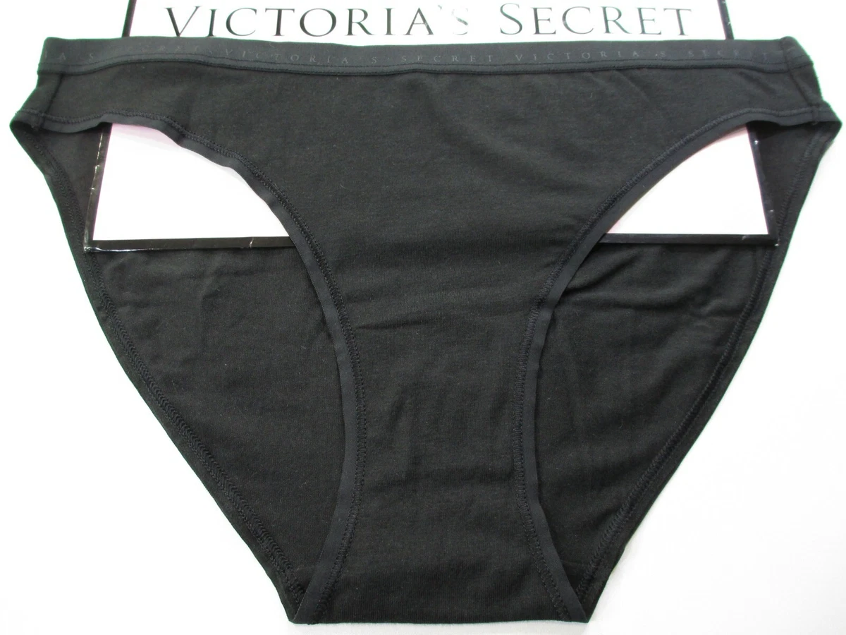 VICTORIA'S SECRET Black Cotton Bikini Panty S M L XL XXL 2XL VS