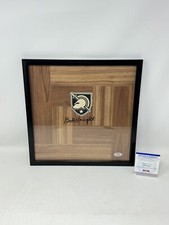BOB KNIGHT SIGNED AUTOGRAPH FRAMED FLOORBOARD ARMY BLACK KNIGHTS PSA/DNA COA