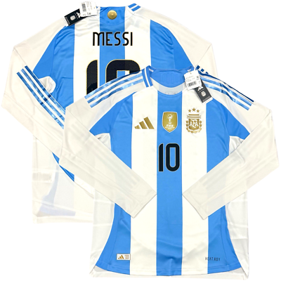 2024/25 Argentina Authentic Home Jersey #10 Messi Large adidas