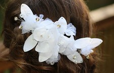 Wedding flowers Haircomb, Hair Accessories,hair comb, white flowers bridal comb