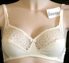 Barbara paris 522 Designer BH ohne Bügel Gr.70B 70C 75C Streifen Spitze 32B-34C