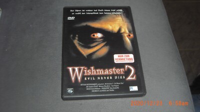DVD  Wishmaster 2 Evil Never Dies  NEU UNCUT ab 18 Jahre siehe Beschreibung