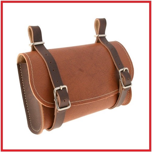 BORSA SOTTOSELLA ECOPELLE MARRONE SIMILCUOIO VINTAGE BICI BICICLETTA | eBay