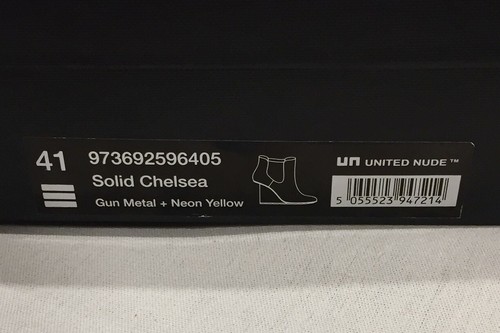 United Nude Solid Chelsea Leather Boots Pewter Silver Neon - Size 10 - RRP $560 - Picture 8 of 8
