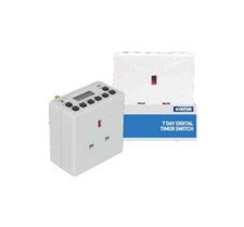 Programmable 13Amp 7 Day LCD Digital Electronic Plug-in Timer Switch Socket UK