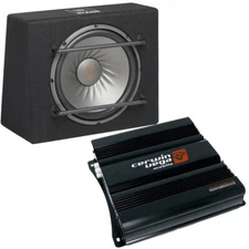JBL 12" Loaded Subwoofer Box | 1600W Mono Bass Amplifier Package for Car/truck