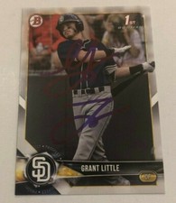GRANT LITTLE SIGNED 2018 BOWMAN DRAFT BDP PROSPECT ROOKIE CARD AUTO