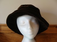 Toppers Dark Brown Velvet Slouch Hat - Medium - - Made In The U.s.a. Toppers Dark Brown Velvet Slouch Hat - Medium - - Made In The U.s.a.