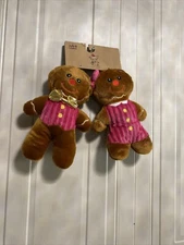 Pally Paws ~ Set Christmas/Holiday~ Gingerbread Squeaky Dog Toy with Squeaker 9”