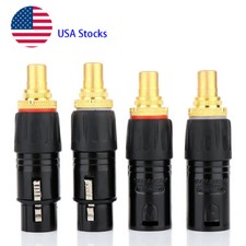 Pair Neutrik 3 Pin XLR Female/ Male to RCA Female Audio Adapter Plug Connector