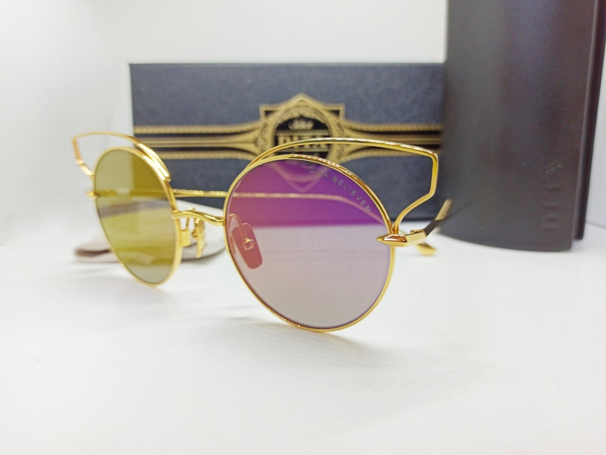 New DITA BELIEVER Sunglasses 23008A Gold / Purple 52mm ~New  display picture 2