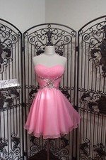 G2071 ALYCE 3606 PINK SZ 6 218  BEADED COCKTAIL PROM DRESS