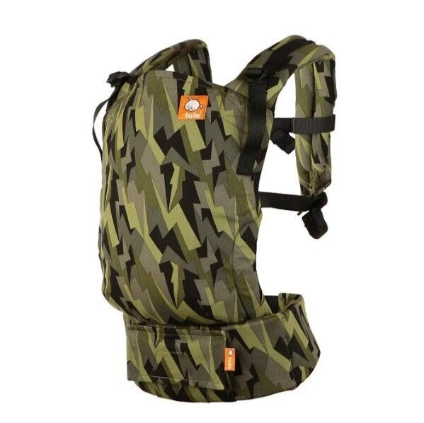 TULA Free to Grow Baby Carrier Infant 45 LBS 4+ Years Green CAMO Camouflage NeW
