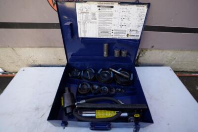 Current Tools Model # 154 1/2''- 4'' Hydraulic Knock-Out Punch Die Set Greenlee #7